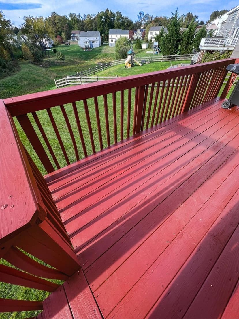 deck fence staining painting wod